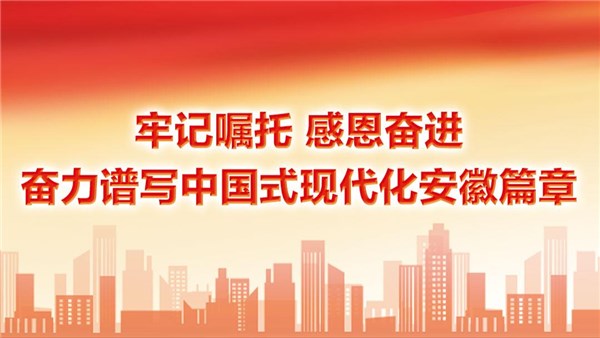 牢记嘱托 感恩奋进 奋力谱写中国式现代化安徽篇章